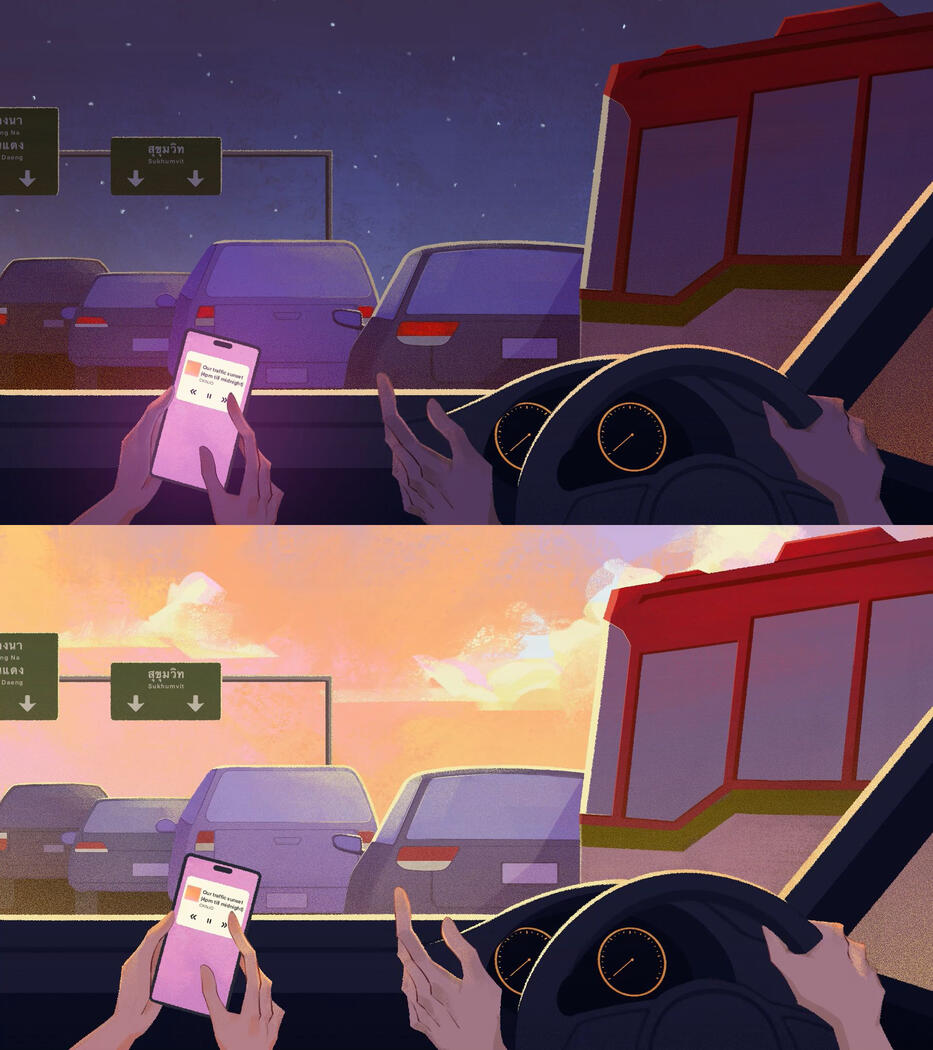 Our traffic sunset (2024, Commissioned Work)